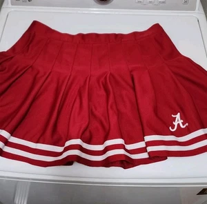 🐘 Zoozatz Alabama Crimson Tide Large Pleated Cheer Skirt Women’s Red White - Picture 1 of 12