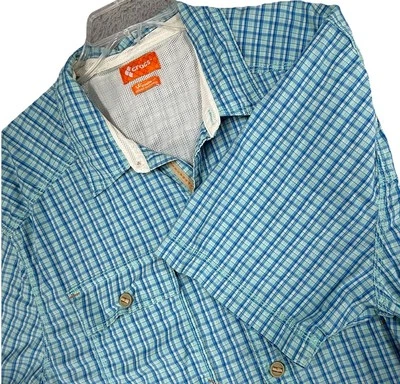 Camisa Crocs Croslite Para Hombre Calce Relajado Azul Bahama Cuadros Ventilada Transpirable Foto 1 de 4