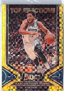 2019-20 Panini Select #3 Karl-Anthony Towns Top Selezioni Oro #/10 - Foto 1 di 2