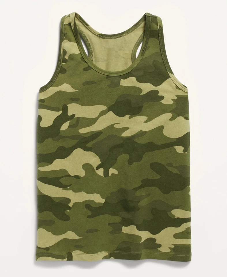 OLD NAVY Girls CAMOUFLAGE Fitted Racerback Tank Top, NWT!  10 to 18yrs old & up - Image 1 of 1