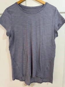 Lululemon short sleeve top, tee, t-shirt, Heather Gray, Hi-Lo Hem, Size 10 - Picture 1 of 6