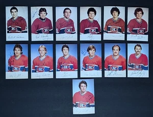 1982-84 Montreal Canadiens handsignierte Team Postkarten Lot 13 Carbonneau + - Bild 1 von 13