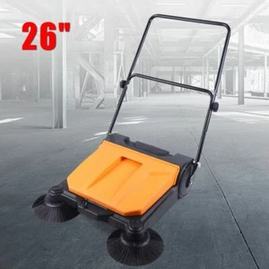 26" FLOOR GARDEN WORKSHOP PUSH SWEEPER DOMESTIC & WET BRUSHES Cleaning Tool NEW - Picture 1 of 12