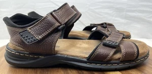 Dr Scholl's Sandals Men's Size 11 Graven Brown Leather Sandals - Picture 1 of 18