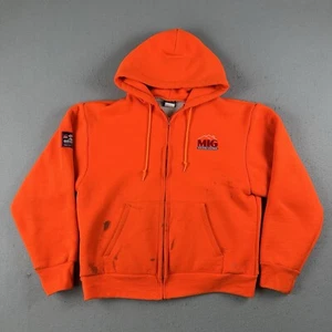 Camber Hoodie Men’s Large Orange Thermal Lined Full Zip Heavyweight Sweatshirt - Picture 1 of 22