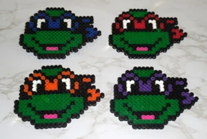 :: Handmade Perler Bead Art - TEENAGE MUTANT NINJA TURTLES TMNT magnet :: - Picture 1 of 10