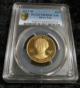 2013-W Helen Taft FIRST SPOUSE $10 GOLD PCGS PR69 DCAM - Picture 1 of 4
