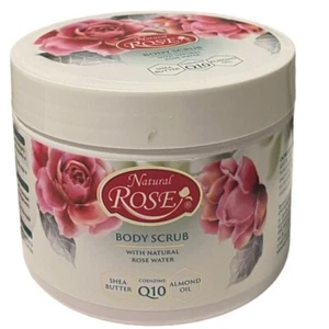 Arsy Natural Rose 350ml BODY SCRUB Natural Rose Water Shea Butter Q10 Almond oil - Picture 1 of 2