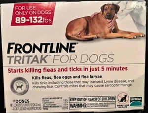 Frontline Plus Tritak Top Flea Tick mange Remedy | Dogs 89-132 lbs | 6 vial box - Picture 1 of 3
