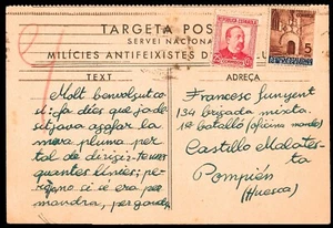 España - Guerra Civil - Postal - Edi o 685+Barna 13 - Postal "Servei Nacional - Imagen 1 de 1