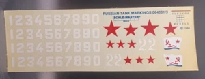 Glencoe | No. 064001 | 1:35 Russian Tank Markings Decals - Picture 1 of 1