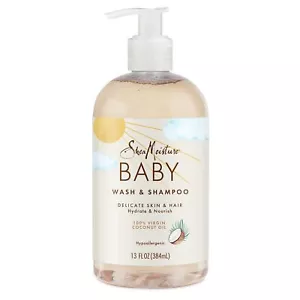 Champú y lavado para bebés SheaMoisture 13 fl oz fórmula de aceite de coco suave - Imagen 1 de 6