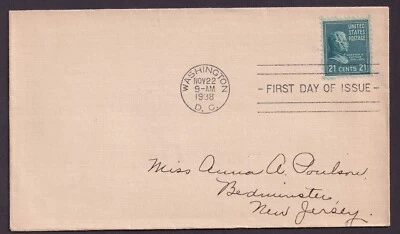 Scott #826 Chester A. Arthur Washington DC 11-22-1938 FDC - Image 1 of 2