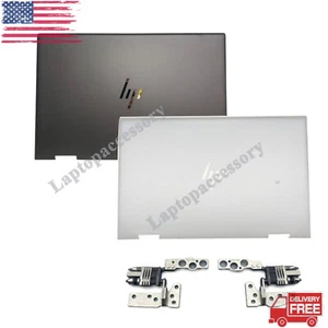 New LCD Back Cover/ Hinges For HP ENVY X360 15-EW 15-EY N09645-001 N09644-001 US - Picture 1 of 28