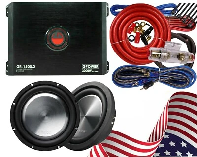 2x Subwoofer Clarion WF3030D 2000W + Amplificador Gravity GR-1500.2 3000W + Kit Amplificador  Foto 1 de 4