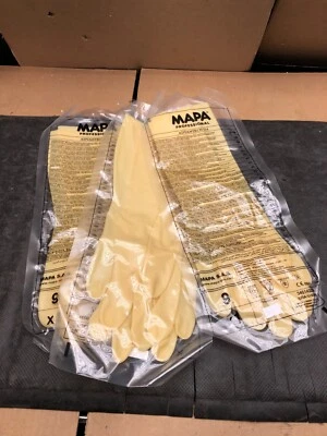 Lote de 3 pares de guantes de látex MAPA profesionales Advantech grandes 514 talla 9 L Foto 1 de 4