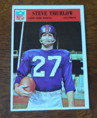 1966 PHILADELPHIA FOOTBALL #129 STEVE THURLOW N.Y GIANTS VG/EX-EX A-446 - Image 1 of 2