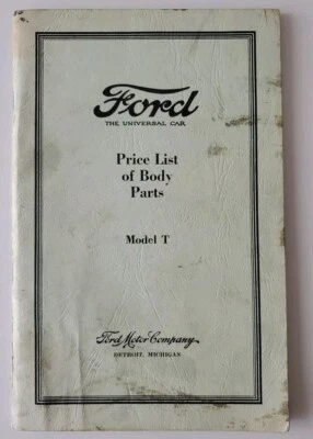 FORD LISTA DE PRECIOS 1927 LIBRO PIEZAS CARROCERÍA MODELO T FOLLETO POLIIMPRESIONES Foto 1 de 4