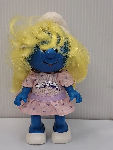 Applause Smurfette DRESS 'N STYLE Doll w/ Comb VINTAGE Blue Cartoon SMURFS Cover