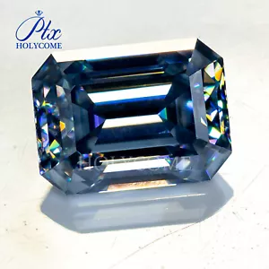 Baguette Lose Moissanit Blue SmaragdSchliff VVS1 Smaragd Blau Edelstein mit GRA - Bild 1 von 16