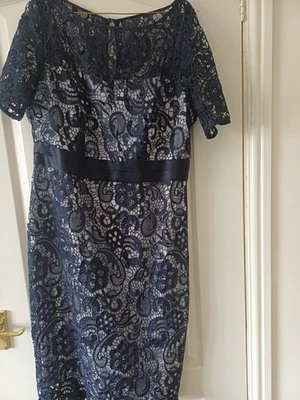 BERKERTEX DRESS NAVY SIZE 16 EXCELLENT CONDITION /LINED/SHORT SLEEVE FREE POST - Image 1 of 4