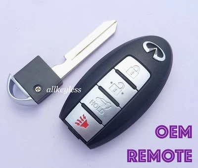 OEM 2008-2010 INFINITI QX56 smart keyless entry remote fob CWTWBU624 +BLANK KEY - Image 1 of 4