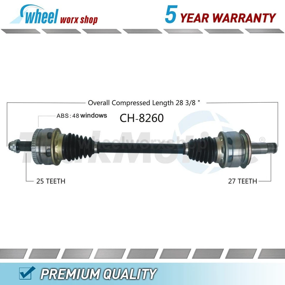 Rear Right CV Axle Shaft for Chrysler Crossfire 3.2L 2004 2005 2006 2007 2008 - Image 1 of 1