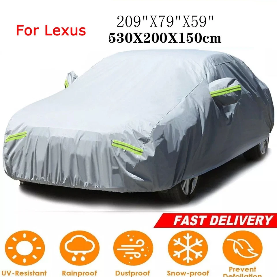 Full Car Cover Outdoor Waterproof Snow Rain Dust UV Protection For Lexus Sedan Foto 1 de 4