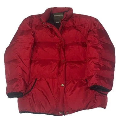 Chaqueta Puff Liz Claiborne De Colección Talla M RN#94468 ~ Roja Foto 1 de 4