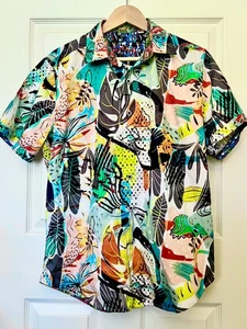 Robert Graham Colorful Ivy Art Shirt L Large - Picture 1 of 9