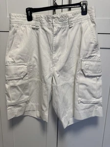 Polo Ralph Lauren Mens White Classic Chino Khaki Cargo Shorts Size 34 NWT - Picture 1 of 4