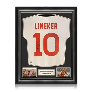 Gary Lineker Signed England 1986 Football Shirt. Superior Frame - Picture 1 of 5
