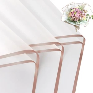 20 Sheets Flower Wrapping Paper - Waterproof Floral Bouquet Wrapping Paper Fl... - Picture 1 of 6