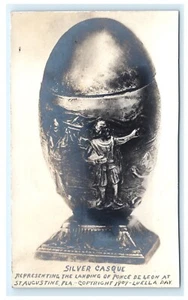 Casco de plata aterrizaje Ponce De Leon St. Augustine FL 1909 RPPC Cyko D13 - Imagen 1 de 2