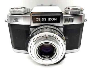 Zeiss Ikon Contaflex 35 mm reflex Tessar 2.8/50 Synchro Compur-X corpo Beli difettoso! - Foto 1 di 4