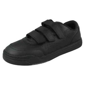 Senior Boys Clarks Leather Triple Strap Black School Shoes Urban Sky O Youth - Picture 1 of 5