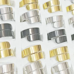 Wholesale 36 pcs 6mm Three color mixed cutting light board Stainless steel ring - Picture 1 of 6