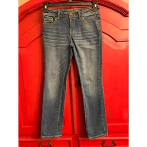 Justice Jeans Embroidered Pockets Straight Cut EUC Girls Size 12R - Picture 1 of 2