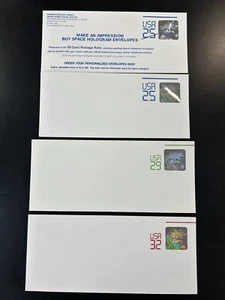 1989-1995 USA SPACE STATION 25 29 32c  hologram  envelope U617 U625 U639 bonus - Picture 1 of 5