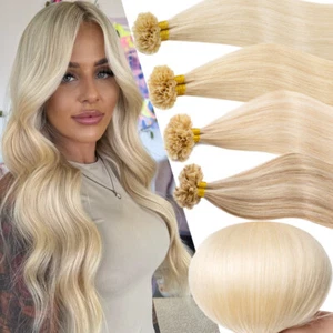 Pre Bonded Nail U Tip Keratin Russian Remy Human Hair Extensions 150G Full Head - Picture 1 of 32