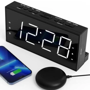 Alarm clock with bed shaker for deep sleepers - Picture 1 of 7