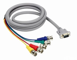 Cable monitor video 1x D-SUB ( VGA DB15 HDD15 ) Male / 5x BNC Male 1,8m. THOMSON - Zdjęcie 1 z 2