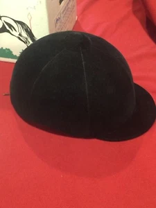 Lexington Equestrian Riding Hat Size 7 1/8 Black Velvet With Box - Picture 1 of 8