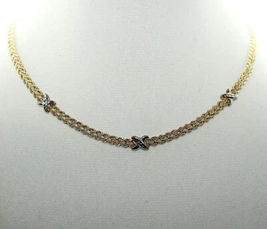 CUERDA TEJIDA 10K Oro Amarillo Triple X Collar Estilo Collar Garra de Langosta 16 "Nuevo! - Imagen 1 de 6