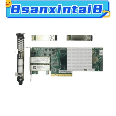 HP NC523SFP 10GbE 593742-001 593715-001 PCIe Server Adapter W/2*SFP+ Transceiver - Image 1 of 4