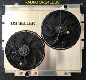CHAMPION 4 ROW RADIATOR SHROUD 16" FANS 1983-94 FORD TRUCK F-250 F-350 DIESEL - Picture 1 of 4