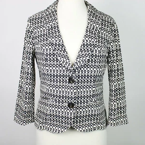 Chaqueta blazer geométrica CAbi para mujer talla 4 Du Jour - Imagen 1 de 5