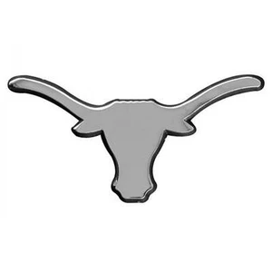 University of Texas Longhorns Premium Solid Metal Chrome Plated Car Auto Emblem - Picture 1 of 1