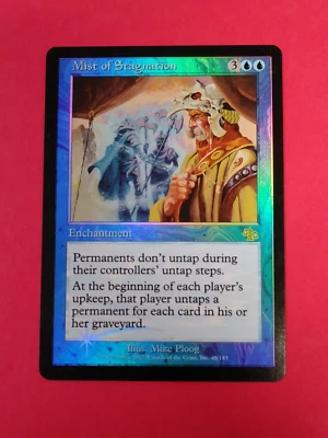 Magic the Gathering Judgment -1x MIST OF STAGNATION Blue FOIL  Rare Enchantment - Image 1 of 2