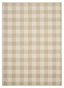 Garland Rug Country Living Buffalo Plaid 5 Ft. X 7 Ft. Area Rug Tan/Ivory USA - Picture 1 of 5